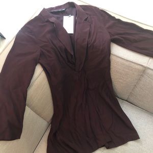 Zara Woman burgundy shirt dress